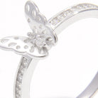 925 Sterling Silver Inlaid Zircon Butterfly Ring-Bijou Crush