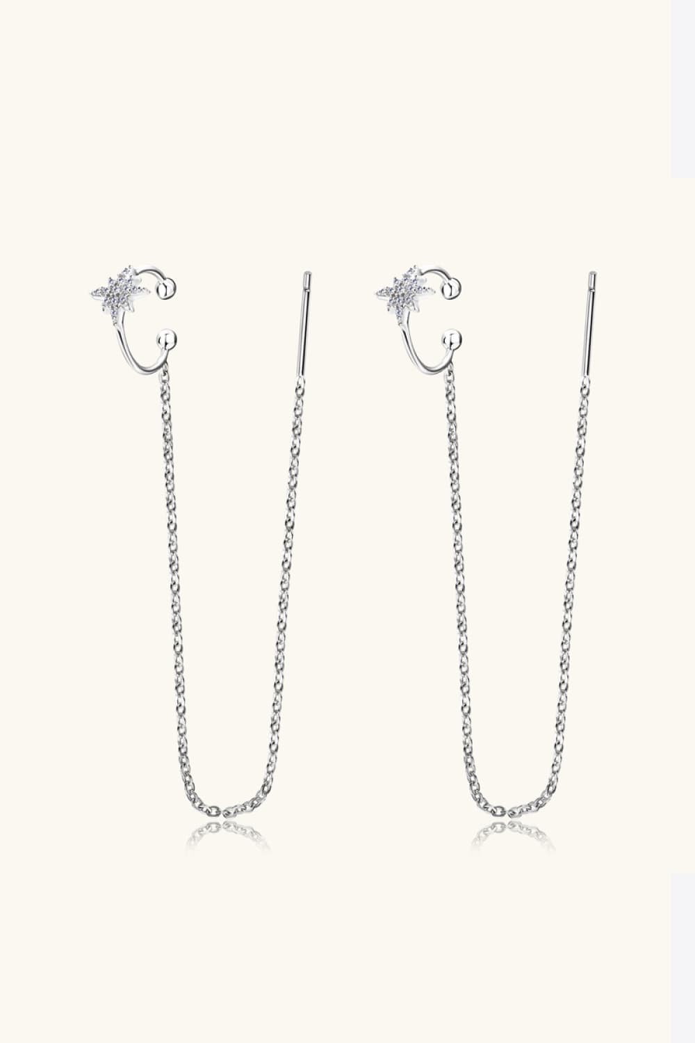 Moissanite 925 Sterling Silver Threader Earrings-Bijou Crush