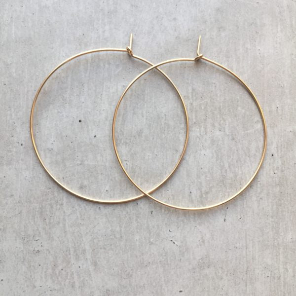 Simple Gold Hoop Earrings-Bijou Crush
