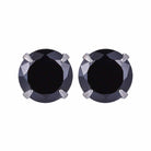 Simple CZ White 925 Sterling Silver Round Studs Earrings-Bijou Crush