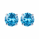 Minimalist Sparkle: White CZ Round Studs in 925 Sterling Silver ✨-Bijou Crush