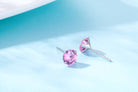 Simple CZ White 925 Sterling Silver Round Studs Earrings-Bijou Crush