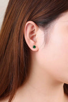 Simple CZ White 925 Sterling Silver Round Studs Earrings-Bijou Crush