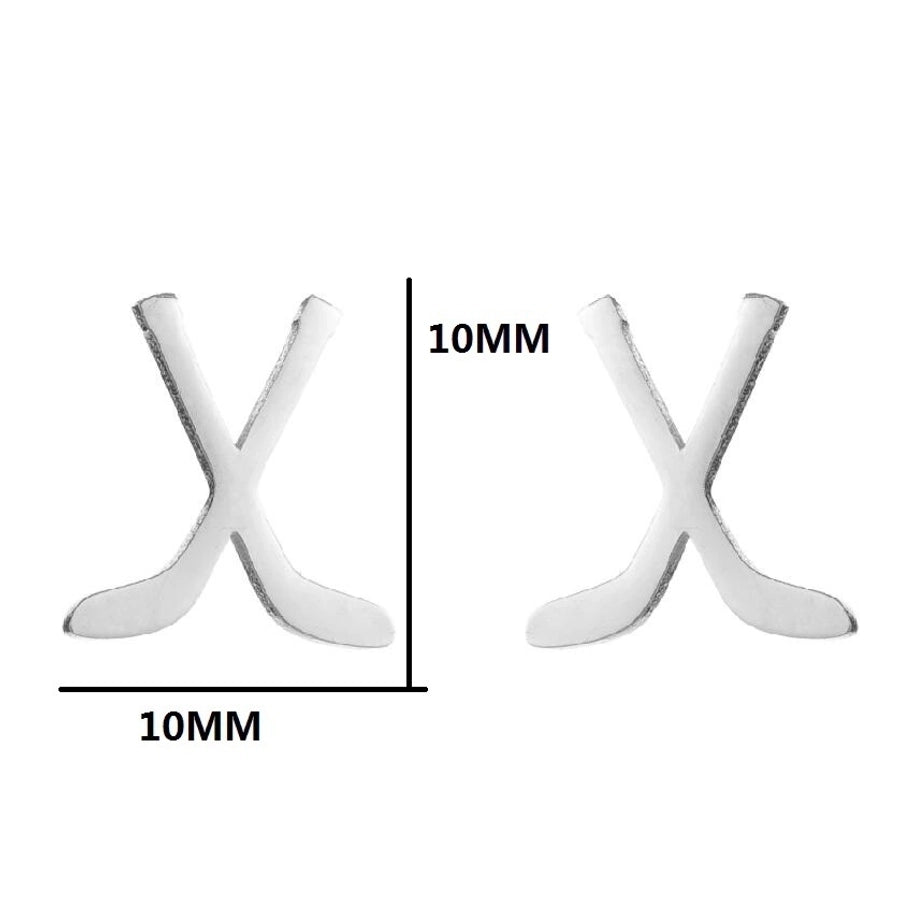 Fashion Letter Skates Ball Stainless Steel Plating Ear Studs-Bijou Crush