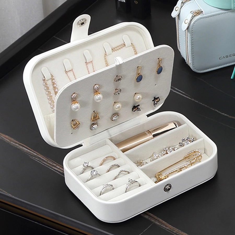 Retro Solid Color Leather Jewelry Box-Bijou Crush