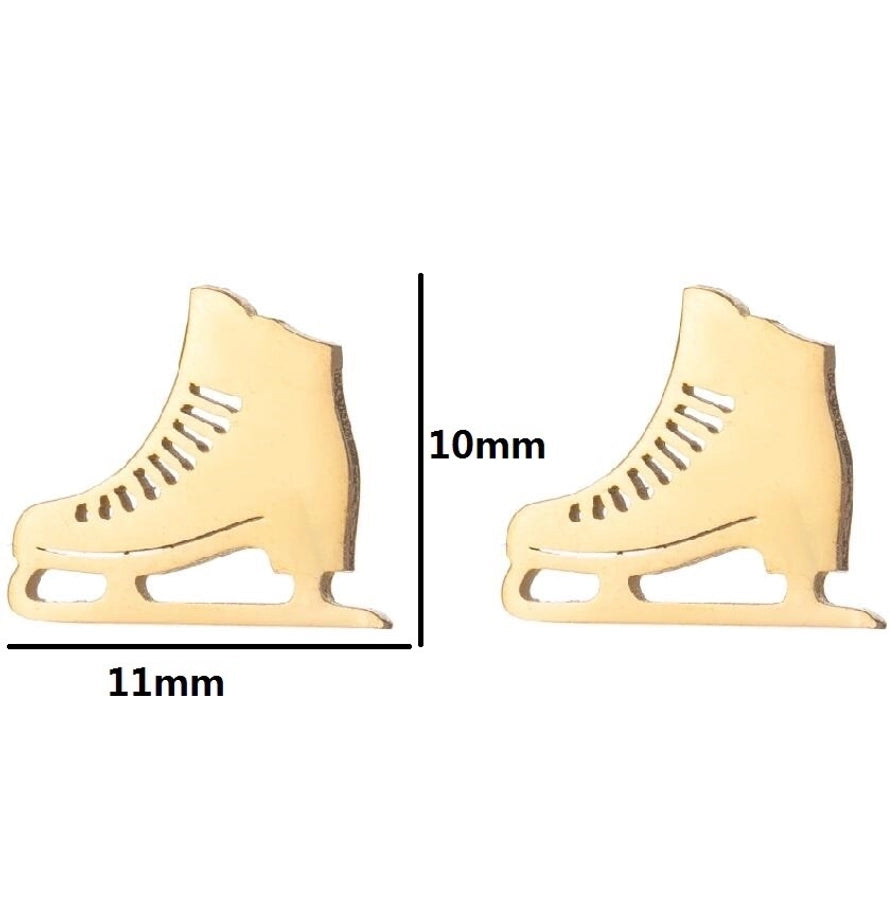 Fashion Letter Skates Ball Stainless Steel Plating Ear Studs-Bijou Crush