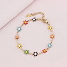 Basic Flower Stainless Steel 18K Gold Plated None Bracelets-Bijou Crush