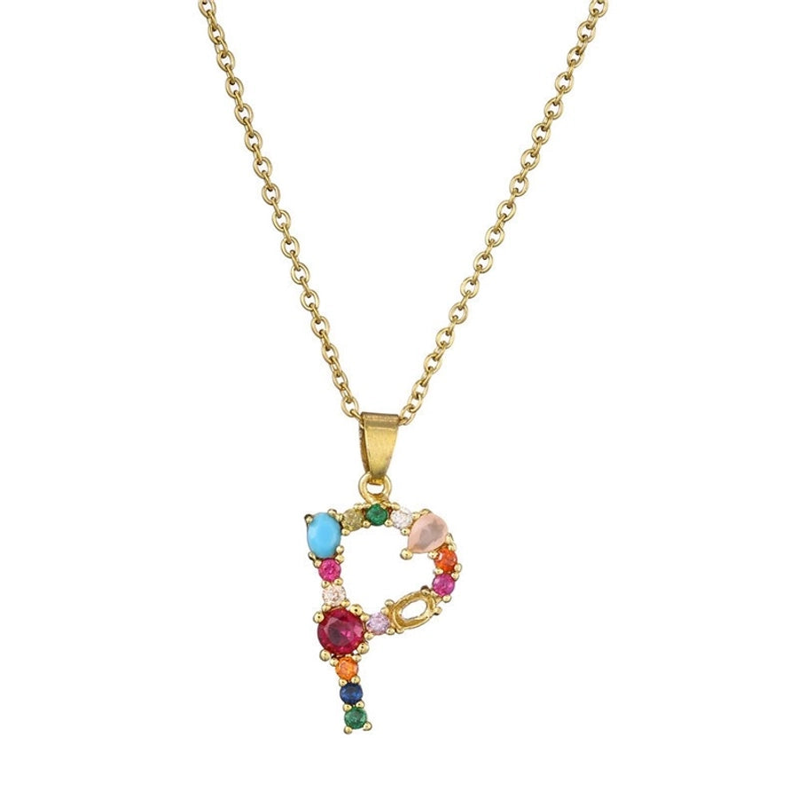 Copper Letter Copper Necklaces-Bijou Crush
