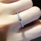 925 Sterling Silver Zircon Square Rings-Bijou Crush