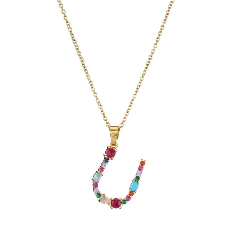 Copper Letter Copper Necklaces-Bijou Crush