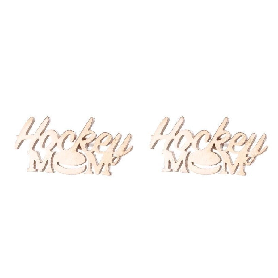 Fashion Letter Skates Ball Stainless Steel Plating Ear Studs-Bijou Crush