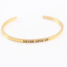 Quotes Letter Bracelet Bangle – 304 Stainless Steel-Bijou Crush