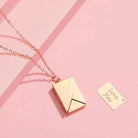 Fashion Envelope Stainless Steel Titanium Plating Pendant Necklace-Bijou Crush