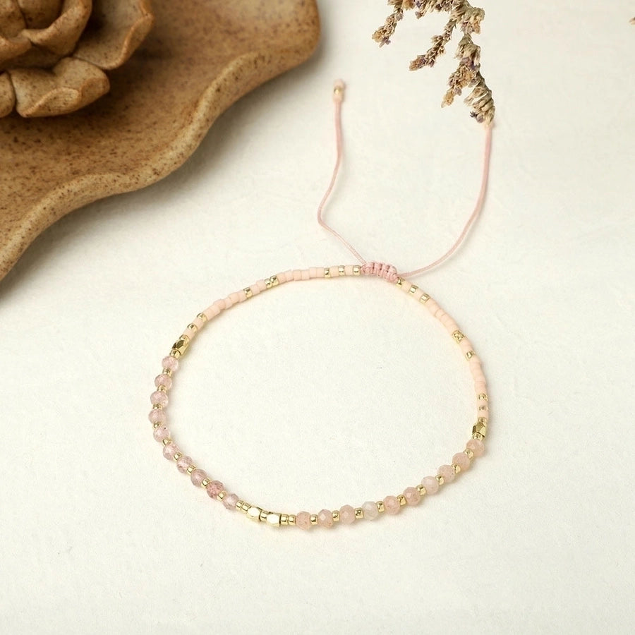 Fashion Round Beaded Natural Stone Knitting Bracelet-Bijou Crush