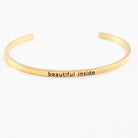 Quotes Letter Bracelet Bangle – 304 Stainless Steel-Bijou Crush