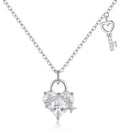 925 Sterling Silver Cable Chain Heart Shape Pendant Necklace-Bijou Crush