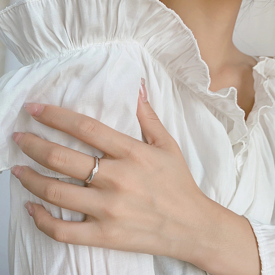 925 Sterling Silver Zircon Solid Color Rings-Bijou Crush