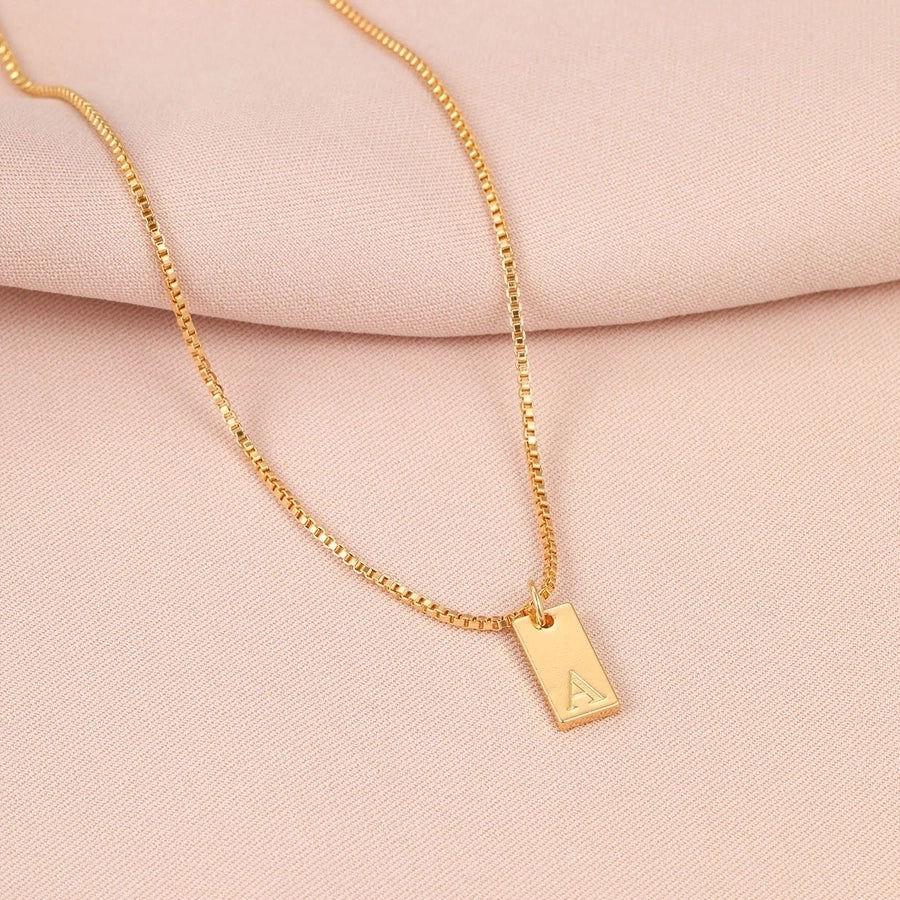 Trendy Minimalist Casual Necklace Letter Alloy Plating Women's Necklace-Bijou Crush