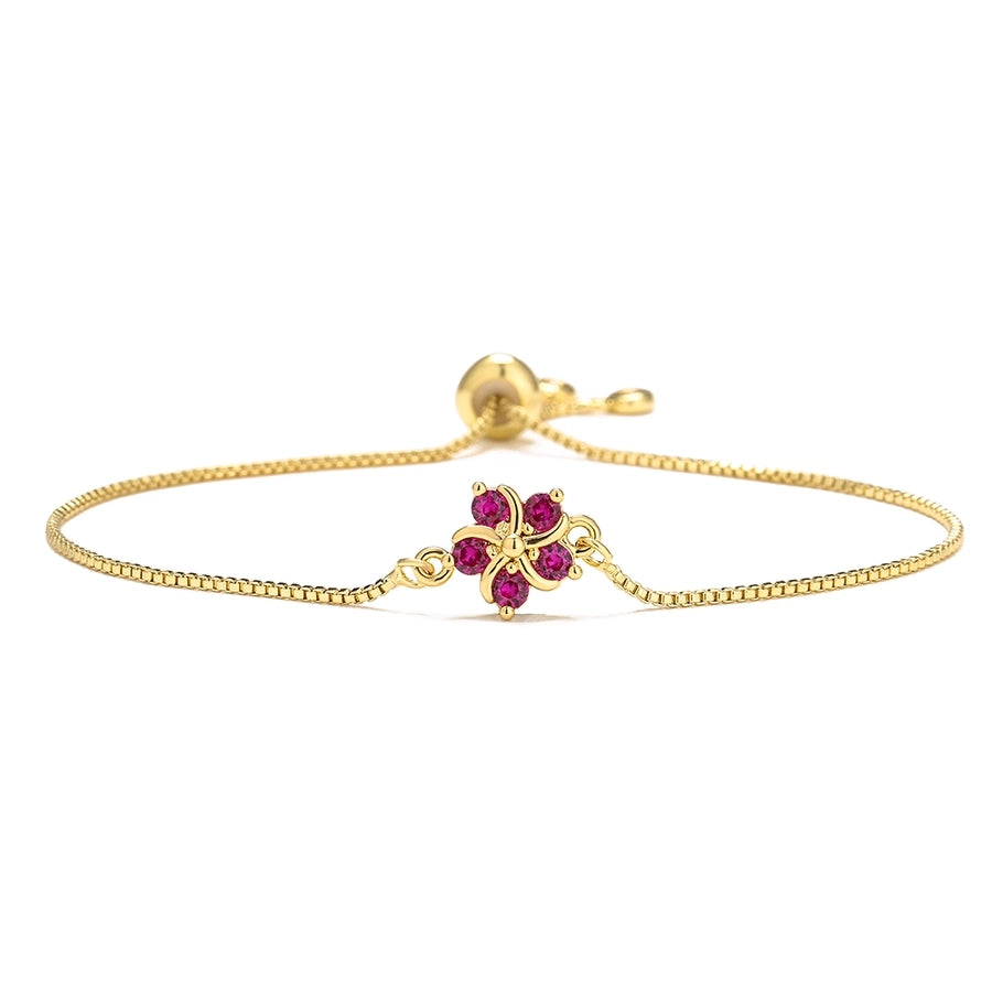 Fashion Flower Copper Zircon Bracelets-Bijou Crush