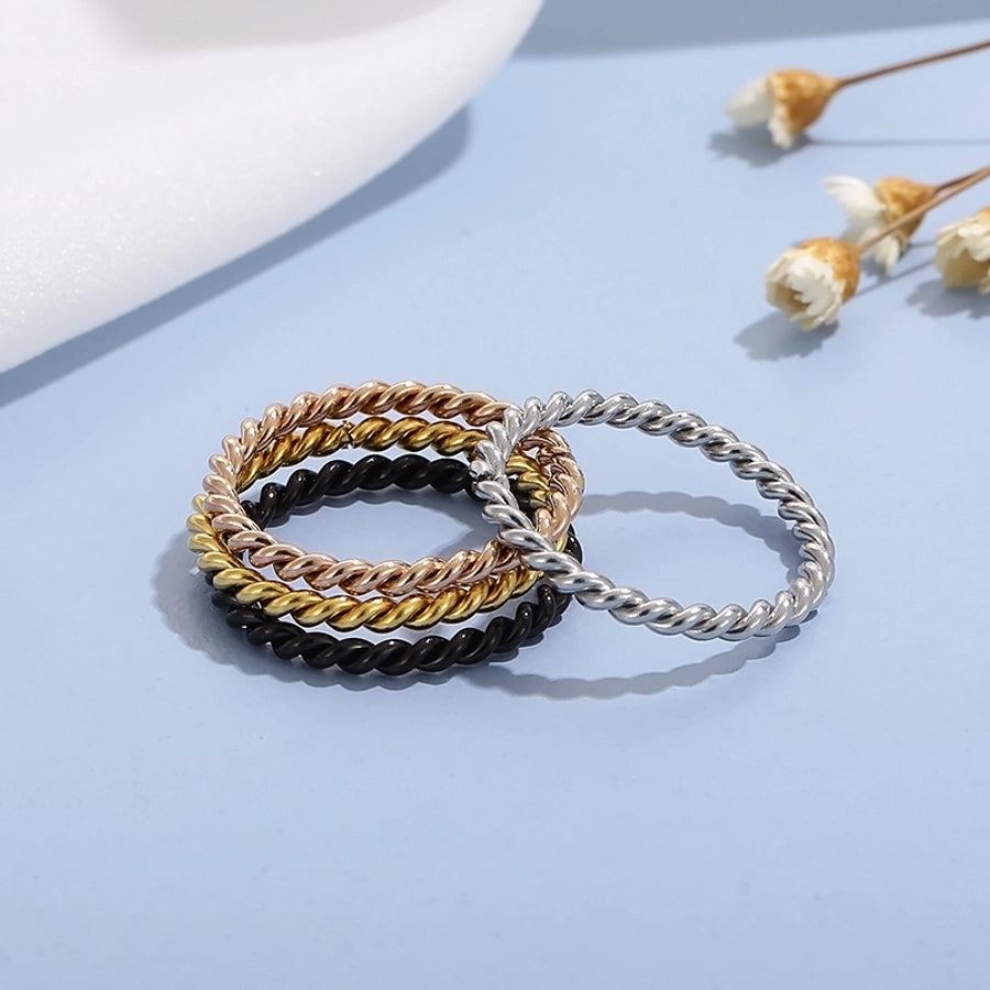 Twist It Up: 304 Stainless Steel 18K Gold Plated Ring-Bijou Crush