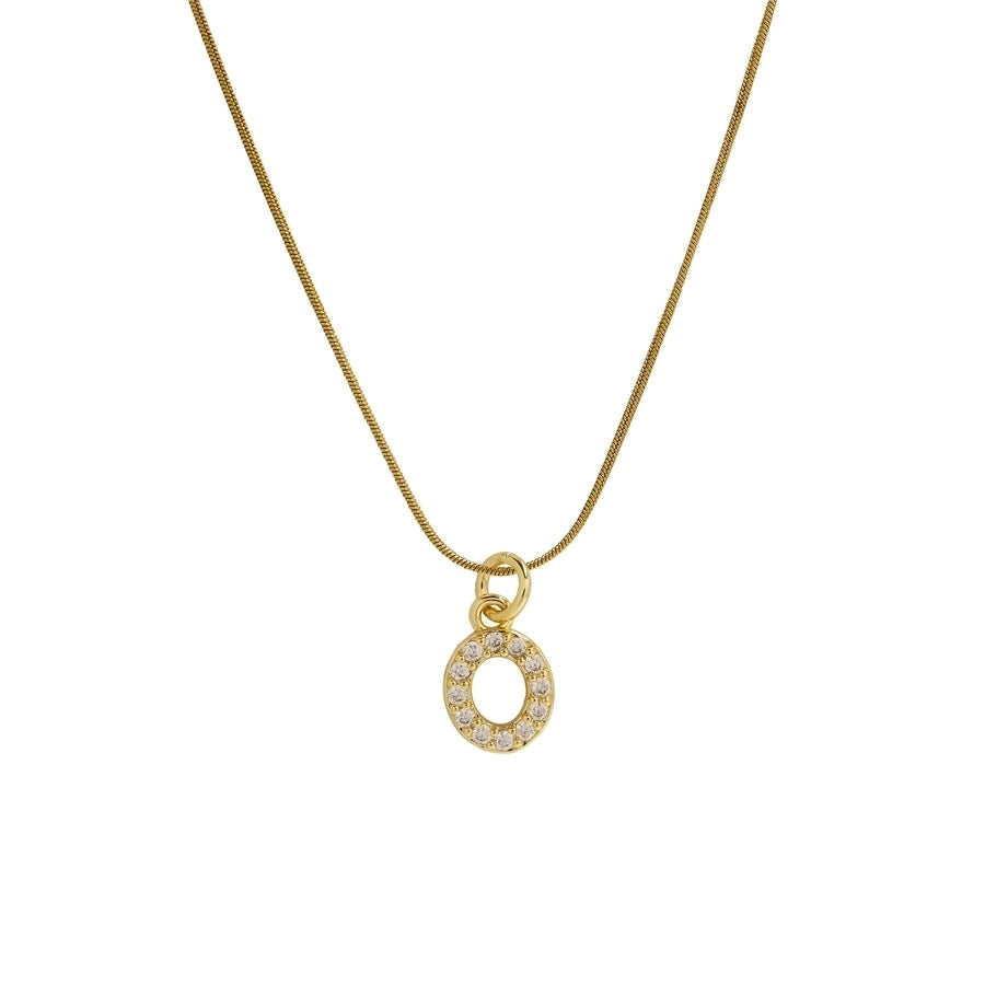 Blingy Letter Charm Snatched Snake Chain Necklace-Bijou Crush
