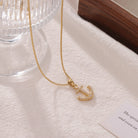 Classic Anchor Pendant Necklace with Zircon-Bijou Crush