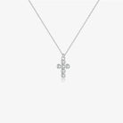 925 Sterling Silver Zircon Inlay Cross Pendant Necklace-Bijou Crush