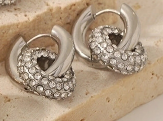 Throwback Shine Hoops – 18K Gold-Plated Zircon with Stainless Steel Swag-Bijou Crush