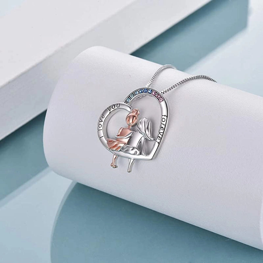 Heart & Letter Charm Box Chain Necklace-Bijou Crush
