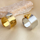 Classy Stainless Steel 18K Gold Plated Metallic Heart Shape Rings-Bijou Crush