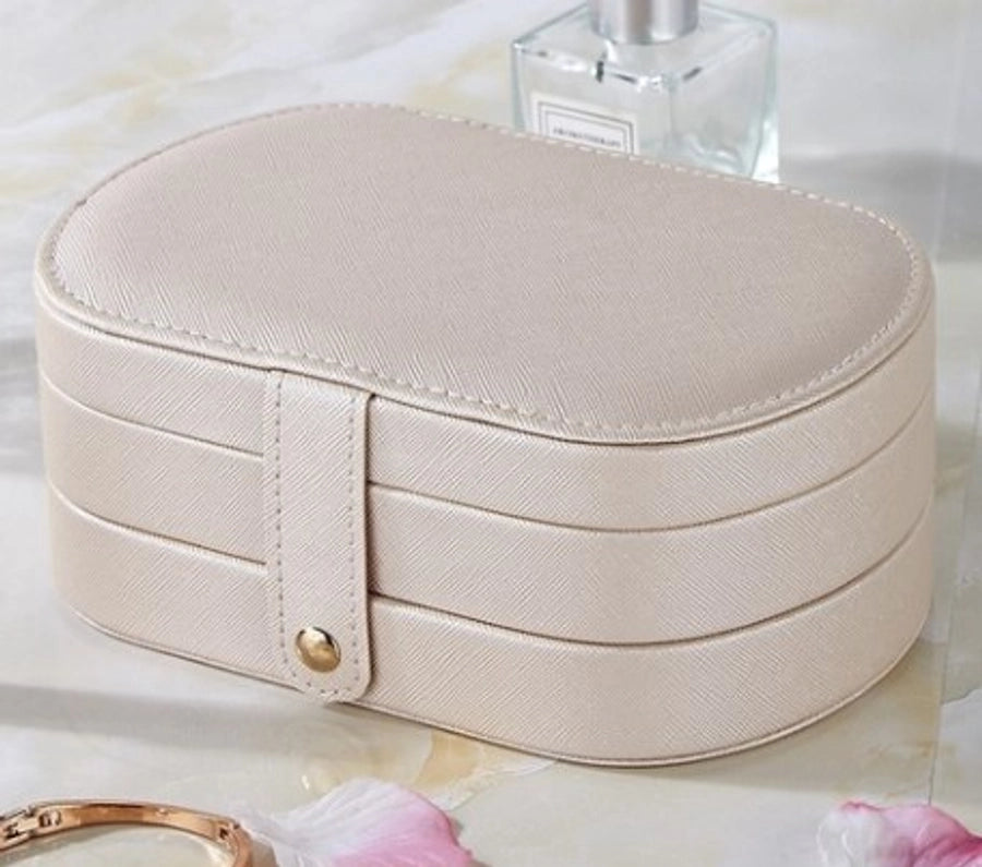 Retro Solid Color Pu Leather Jewelry Boxes-Bijou Crush