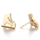 Fashion Letter Skates Ball Stainless Steel Plating Ear Studs-Bijou Crush