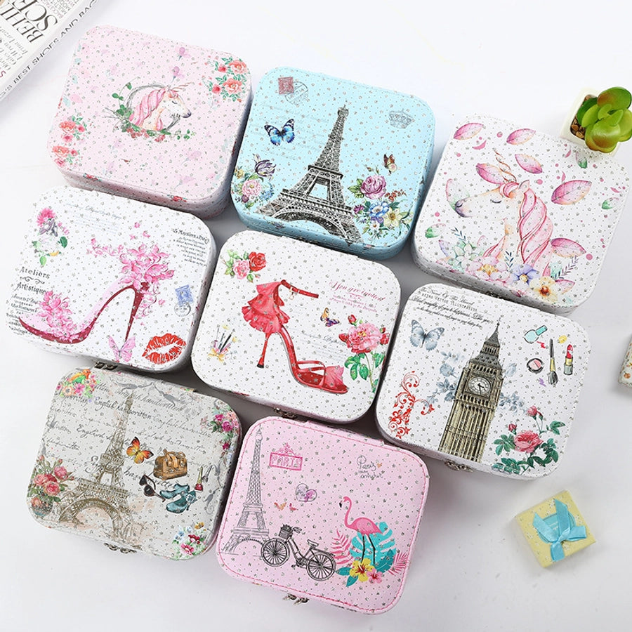Double-Layer Jewelry Storage Box Simple Earrings Hairpin Necklace Compartment Storage Box Jewelry-Bijou Crush