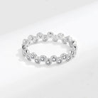 18K Gold-Plated 925 Sterling Silver Zircon Round Ring-Bijou Crush