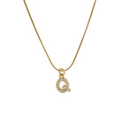 Blingy Letter Charm Snatched Snake Chain Necklace-Bijou Crush