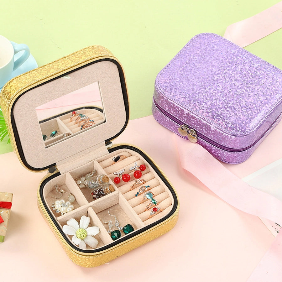 Double-Layer Jewelry Storage Box Simple Earrings Hairpin Necklace Compartment Storage Box Jewelry-Bijou Crush