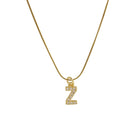 Blingy Letter Charm Snatched Snake Chain Necklace-Bijou Crush
