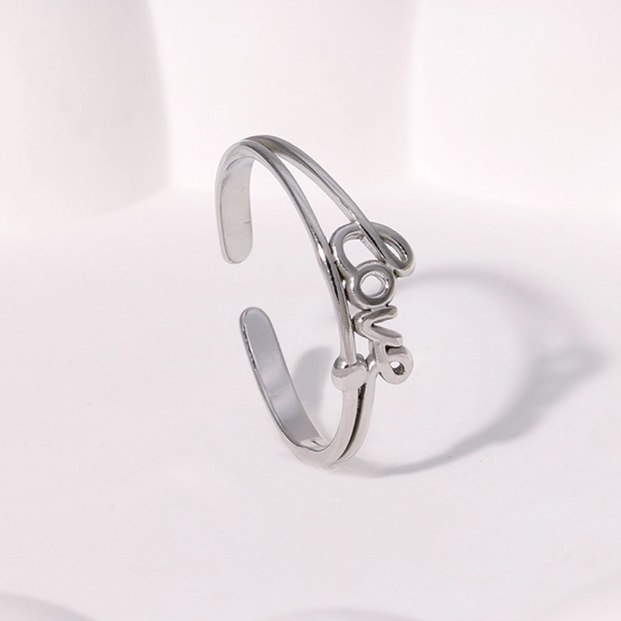 Sweet Love 18K Gold Plated Open Ring – 304 Stainless Steel-Bijou Crush