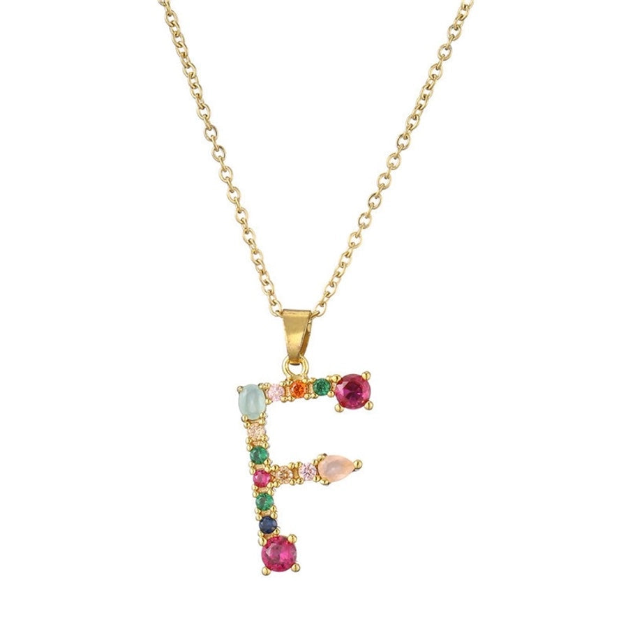 Copper Letter Copper Necklaces-Bijou Crush
