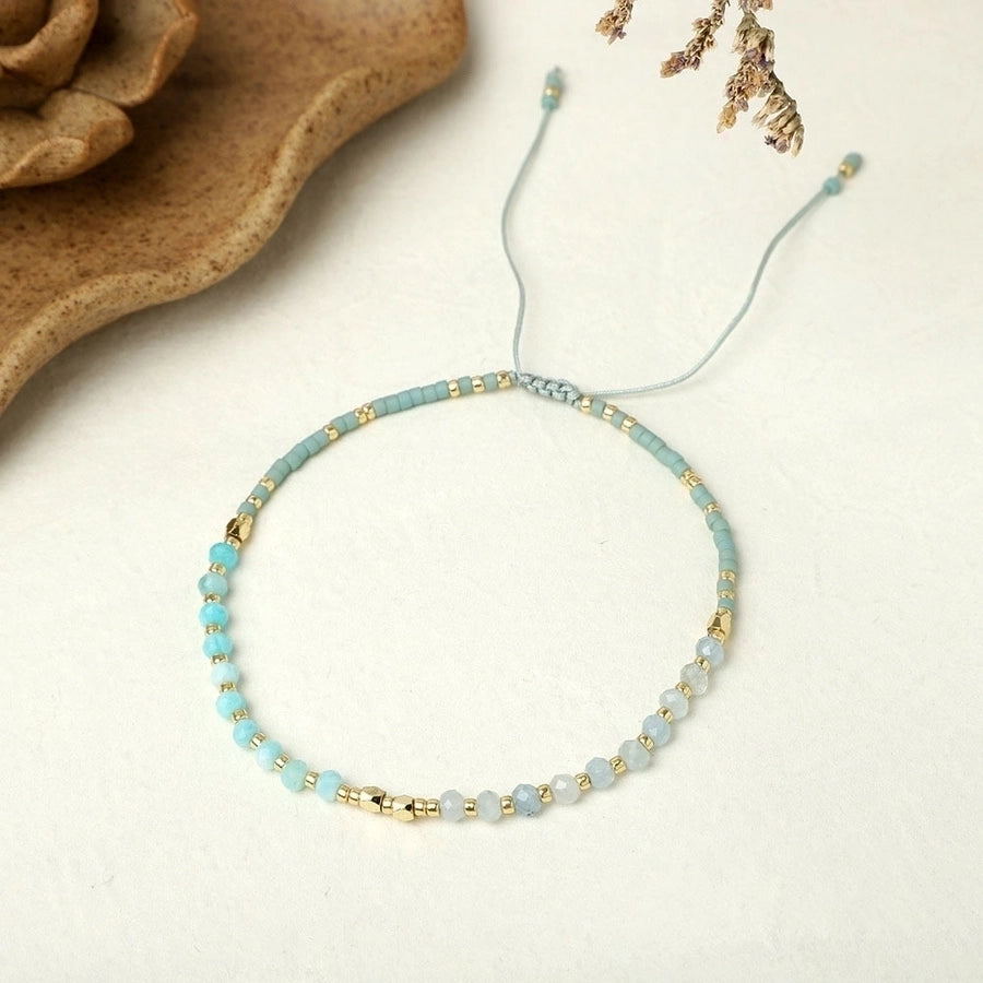 Fashion Round Beaded Natural Stone Knitting Bracelet-Bijou Crush