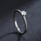 925 Sterling Silver Sparkling Zircon Round Ring-Bijou Crush
