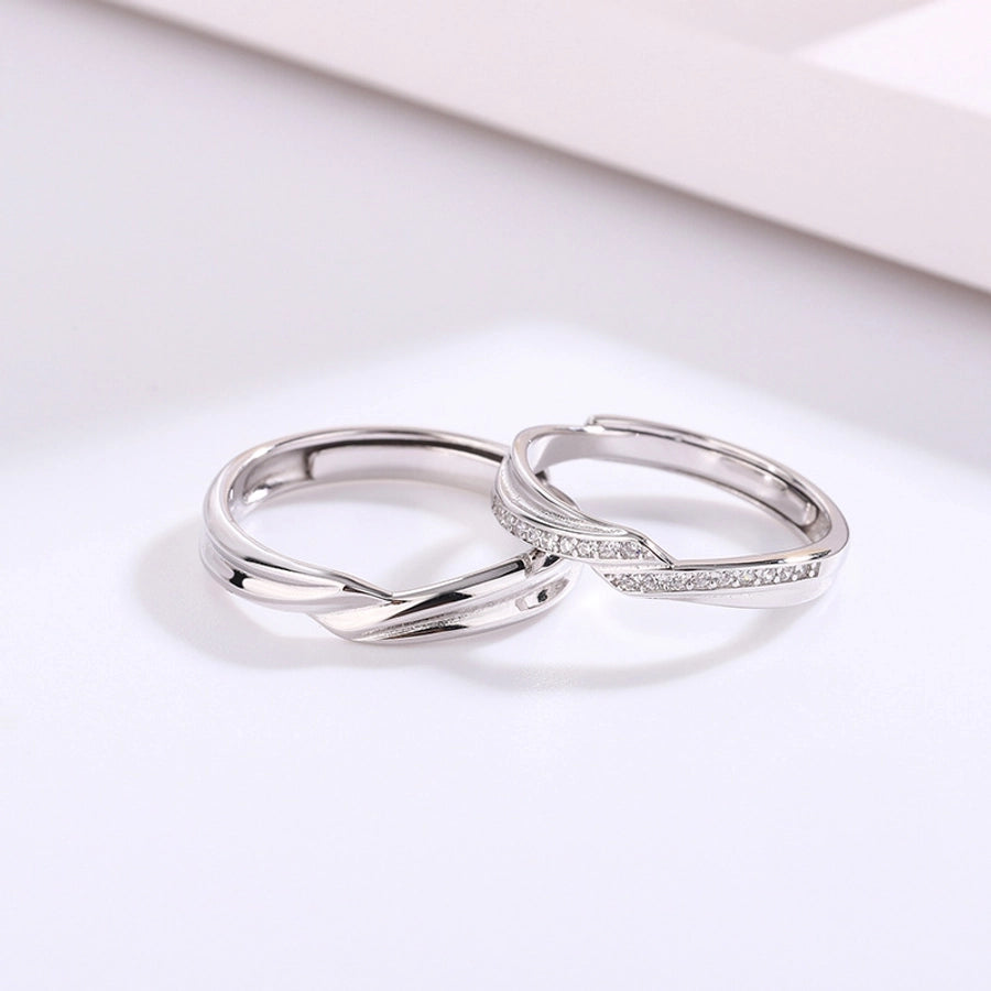 925 Sterling Silver Zircon Solid Color Rings-Bijou Crush