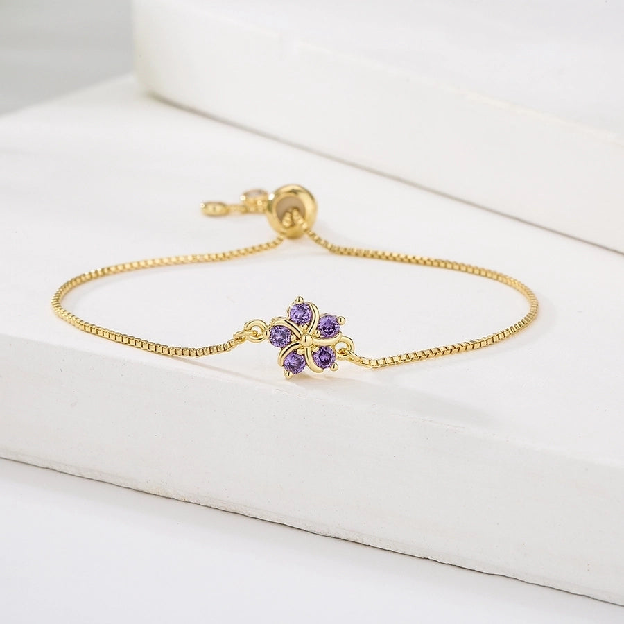 Fashion Flower Copper Zircon Bracelets-Bijou Crush