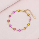 Basic Flower Stainless Steel 18K Gold Plated None Bracelets-Bijou Crush