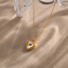Cute Sweet Heart Shape 201 Stainless Steel Zircon 18K Gold Plated Plating Inlay Necklace-Bijou Crush