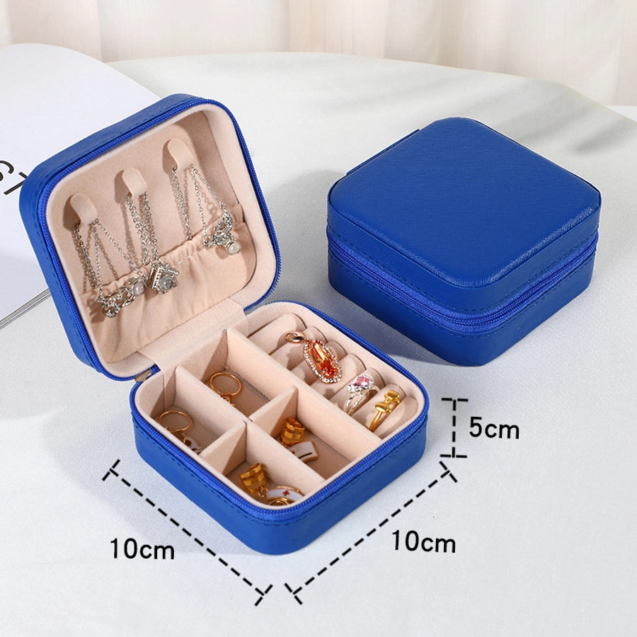 Simple Style Solid Color Leather Jewelry Boxes-Bijou Crush