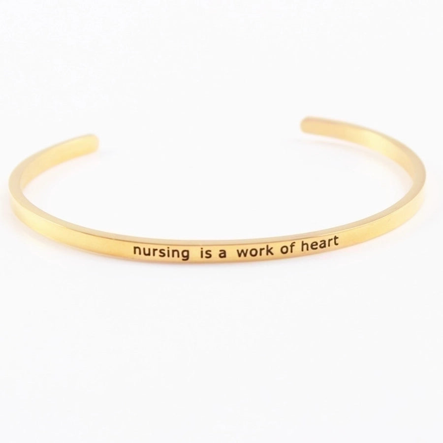 Quotes Letter Bracelet Bangle – 304 Stainless Steel-Bijou Crush
