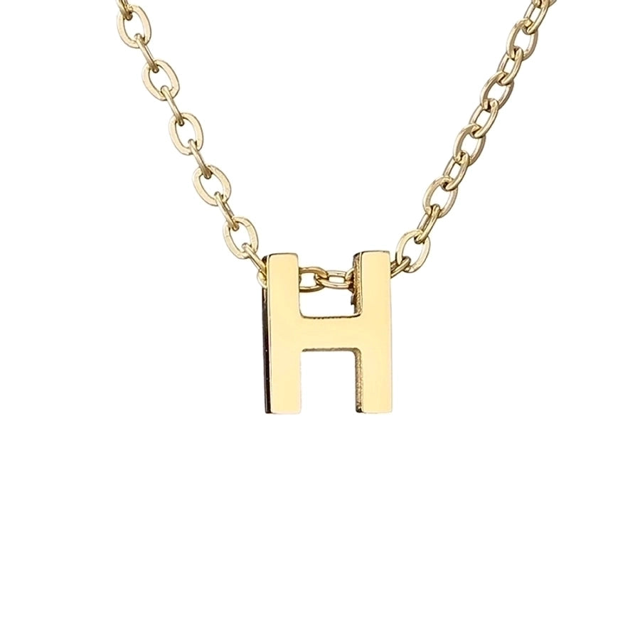 Letter Stainless Steel Titanium Plating Necklace-Bijou Crush