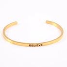 Quotes Letter Bracelet Bangle – 304 Stainless Steel-Bijou Crush