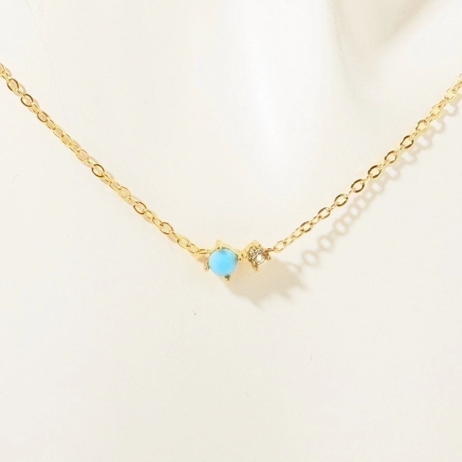 Retro Vibes Pendant Necklace - 18K Gold-Plated Stainless Steel with Sparkly Zircon-Bijou Crush